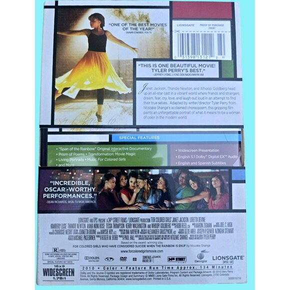 Tyler Perrys "For Colored Girls" DVD 2010 Drama - Picture 2 of 2
